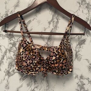 Animal Print Women’s Bikini Top Size 34C